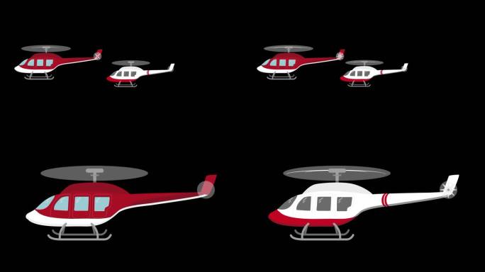 飞机mg动画卡通直升机循环带通道