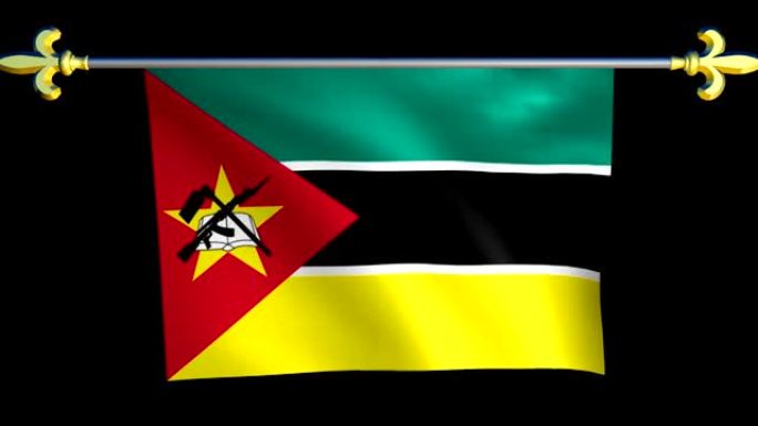 莫桑比克的大型循环动画旗帜