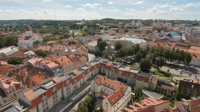 立陶宛维尔纽斯。维尔纽斯的鸟瞰图。，老城区