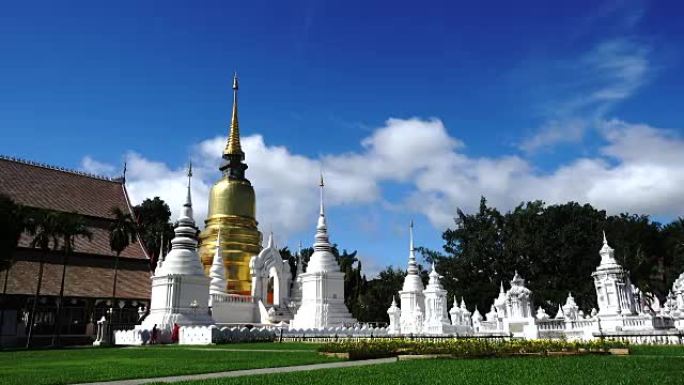 泰国清迈的4k Suan Dok佛教寺庙。