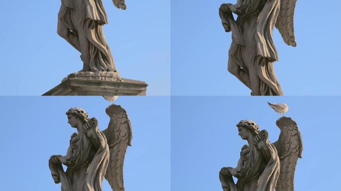 意大利罗马圣安吉洛桥的天使雕像，