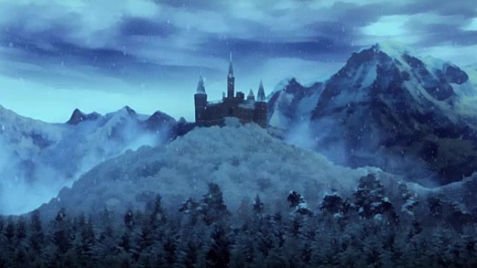 梦幻冬季城堡。
