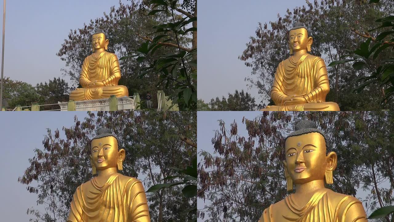 尼泊尔蓝毗尼的金爵佛像