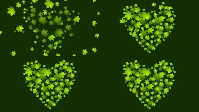 地球日生态绿叶视频动画