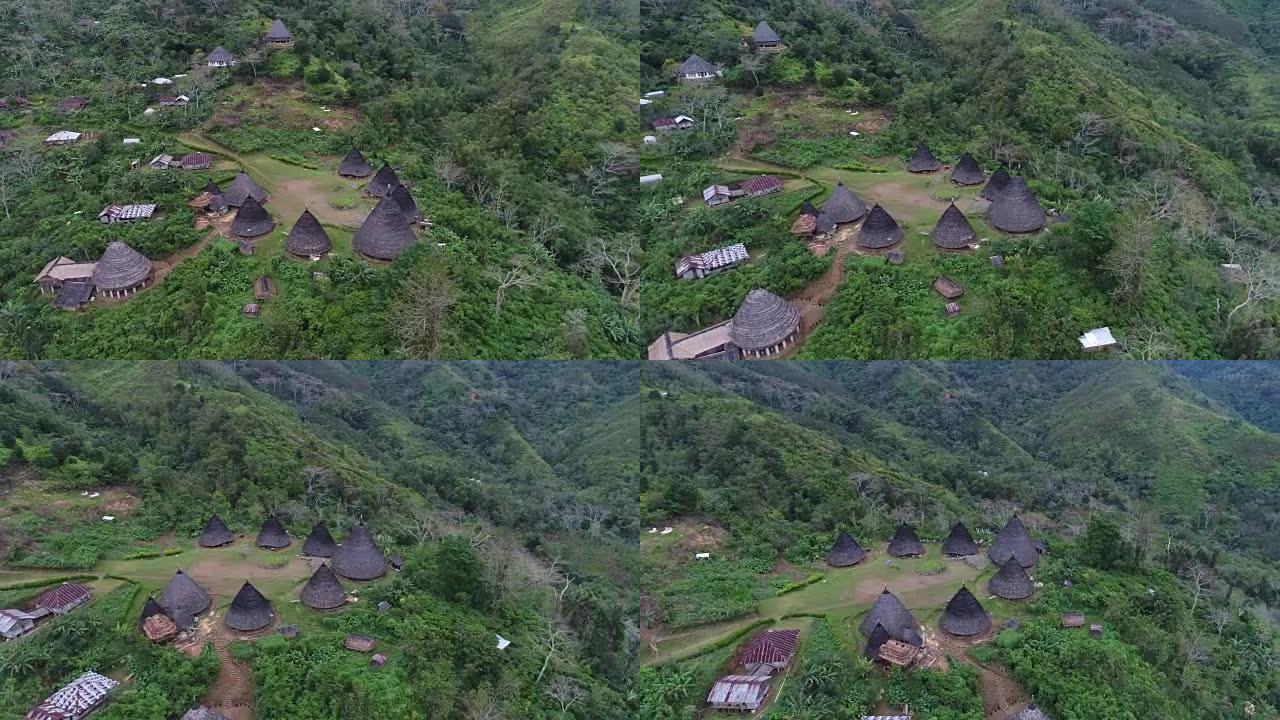 印度尼西亚弗洛雷斯岛上的传统村庄Wae Rebo。