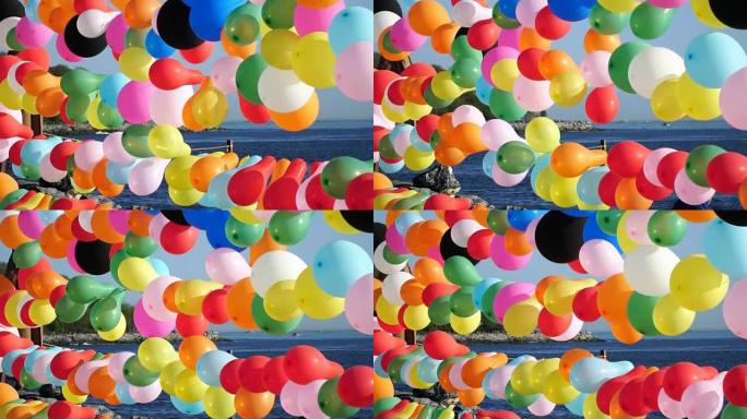 彩色慢动作气球