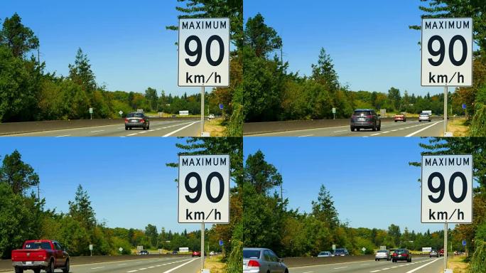 高速公路交通快速，限速交通管制限速，白色标志