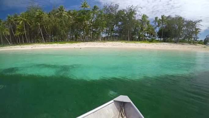 斐济蓝色泻湖的景观