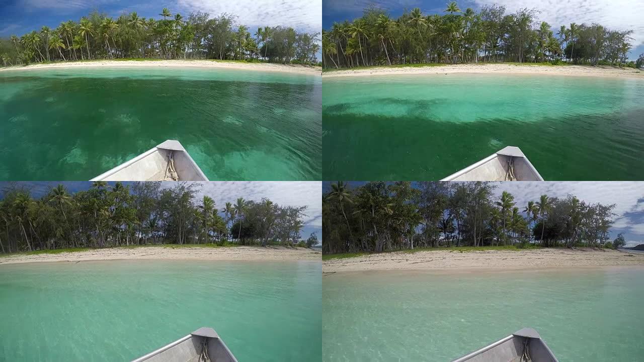 斐济蓝色泻湖的景观