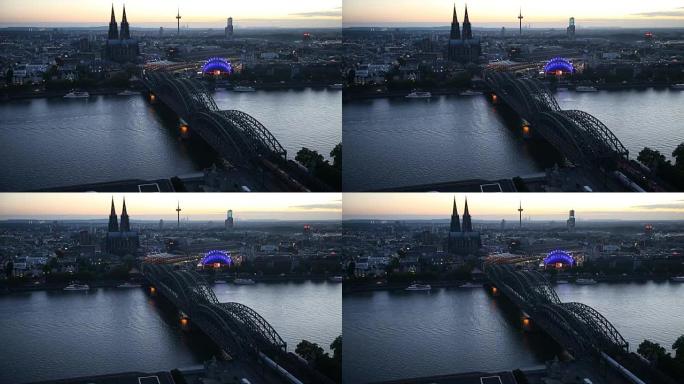 科隆大教堂和霍亨索伦桥。