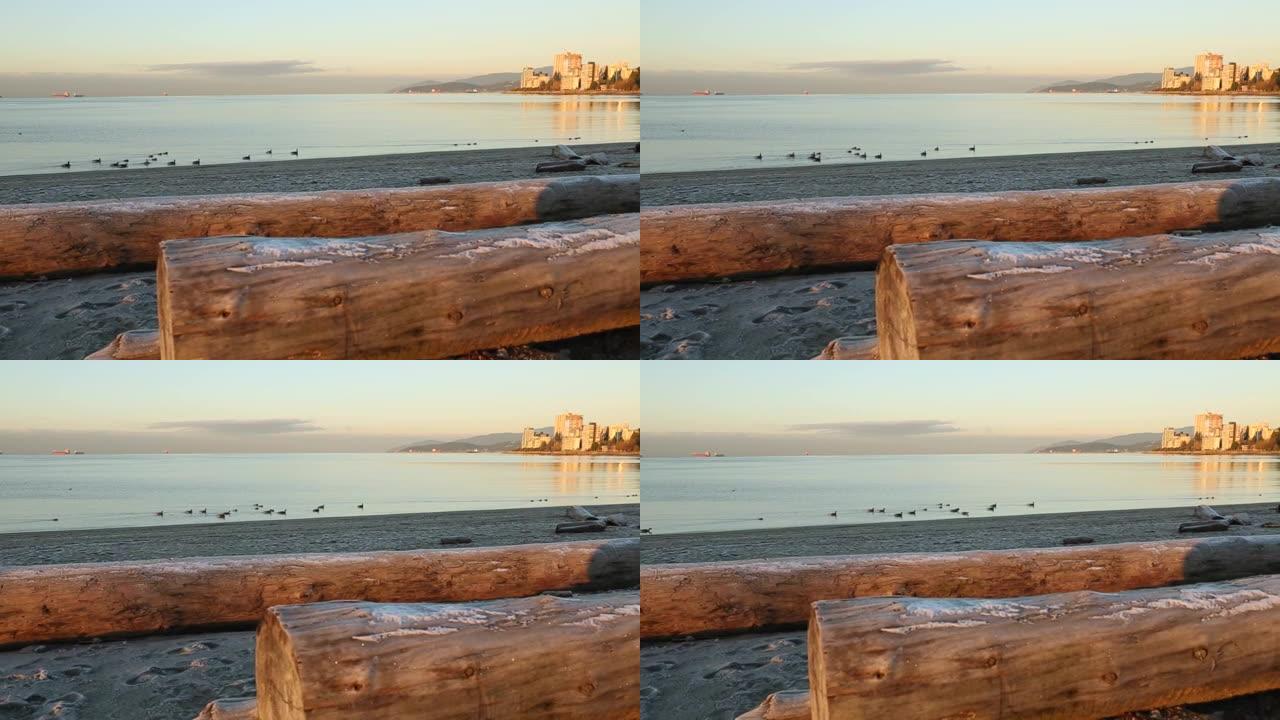 安布赛德海滩冬季黎明