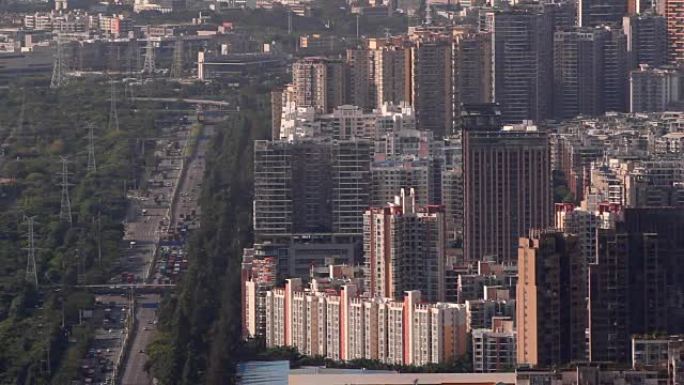 中国深圳-高角度城市风光