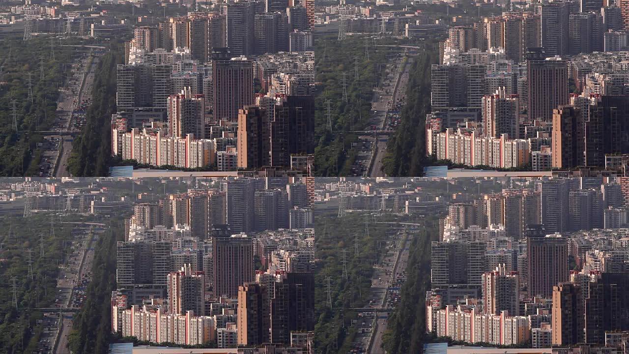 中国深圳-高角度城市风光