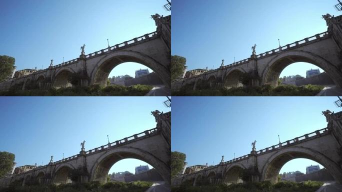 意大利罗马的圣天使城堡和桥梁景观