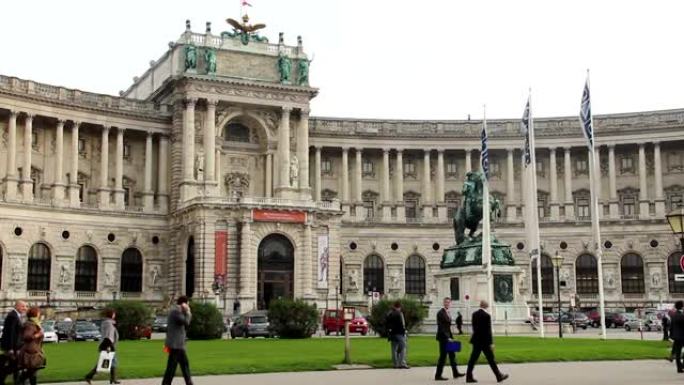 OSCE总部成立，奥地利维也纳，旗帜外交官。欧洲、文化和风景的美丽照片。旅游观光，旅游景观奥地利地标