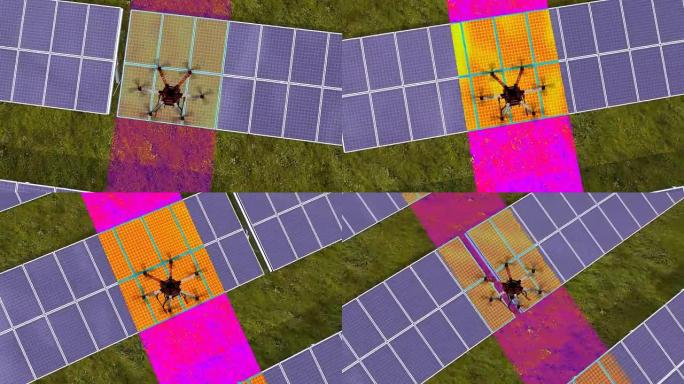 热成像无人机扫描太阳能模块的故障-热成像评估