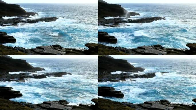 海浪夏威夷海岸线风景