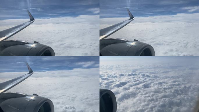飞机上壮观云海主观