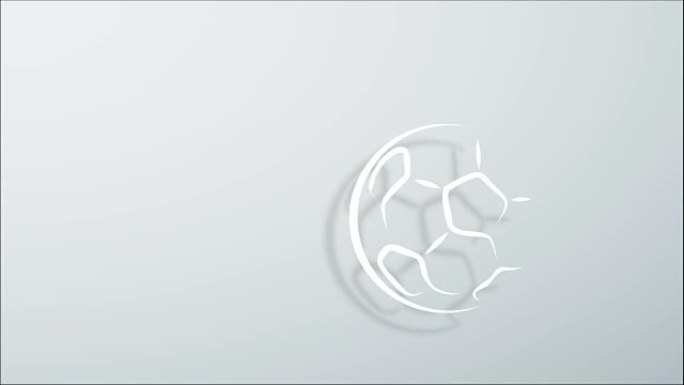 足球足球滚动弹跳白色无缝循环运动图形视频