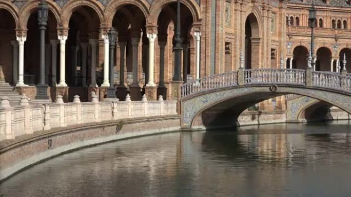 游客参观皇家宫殿西班牙桥和运河