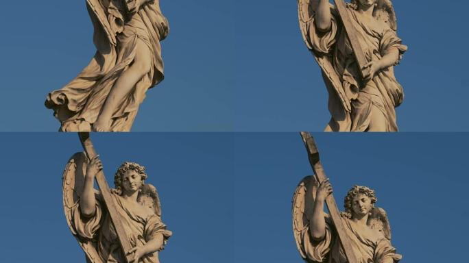 意大利罗马圣安吉洛桥的天使雕像，