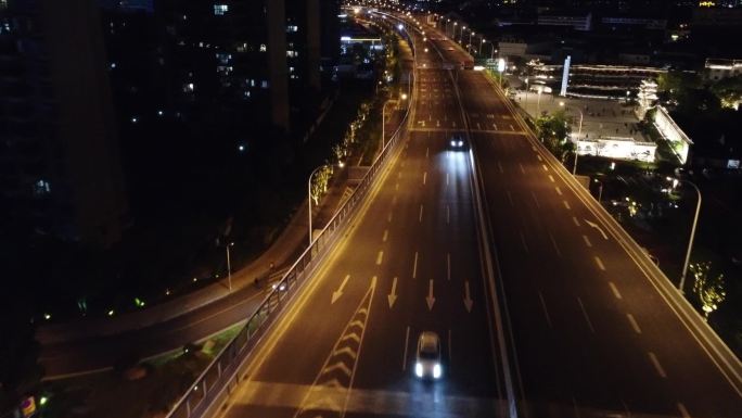 航拍无锡夜景