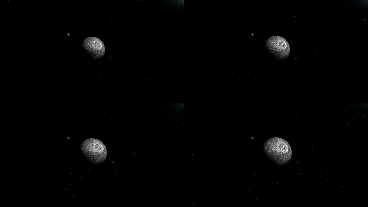 前往土星的卫星Mimas，在外层空间