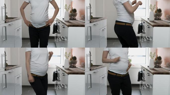 孕妇在厨房跳舞2