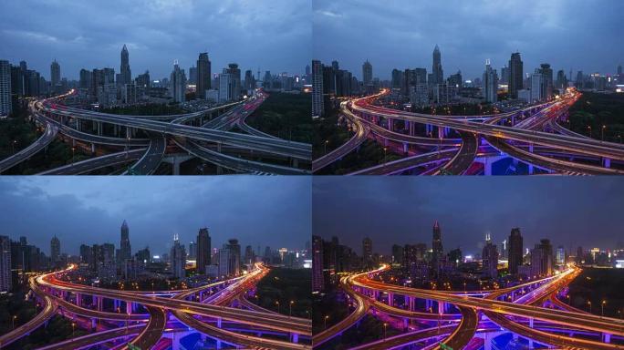 4k延时 -- 上海夜间城市公路交通