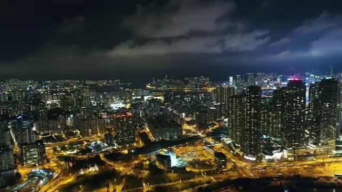 香港九龙地区夜空系列