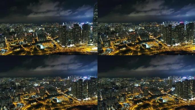 香港九龙地区夜空系列