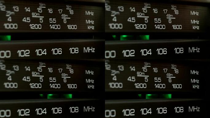 无线电面板正在寻找所需的无线电波。特写镜头
