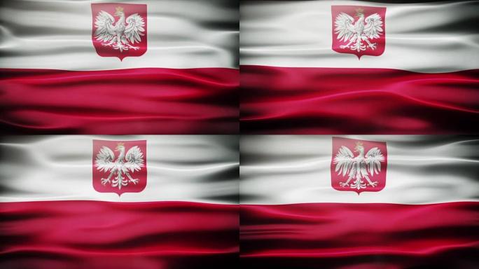 挥舞着波兰国旗。