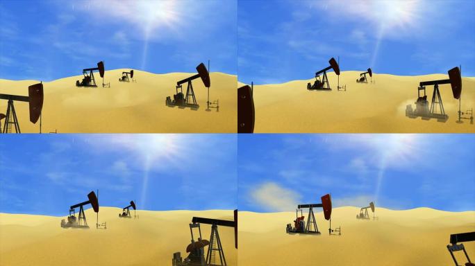 沙漠中的油井