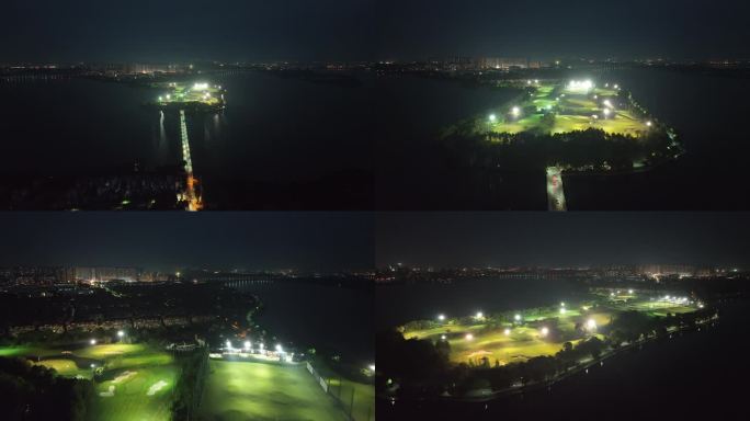 佰川GOLF高尔夫球场藏龙岛体育中心夜景