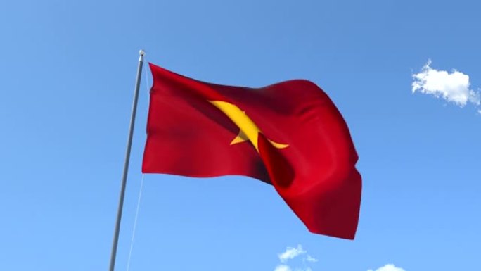 迎风飘扬的越南国旗