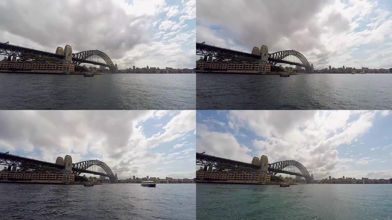 环形码头悉尼海港大桥的延时