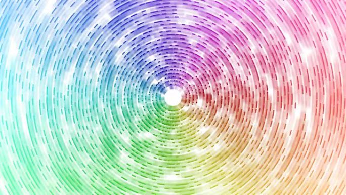 彩色旋转污点线条动画-循环彩虹