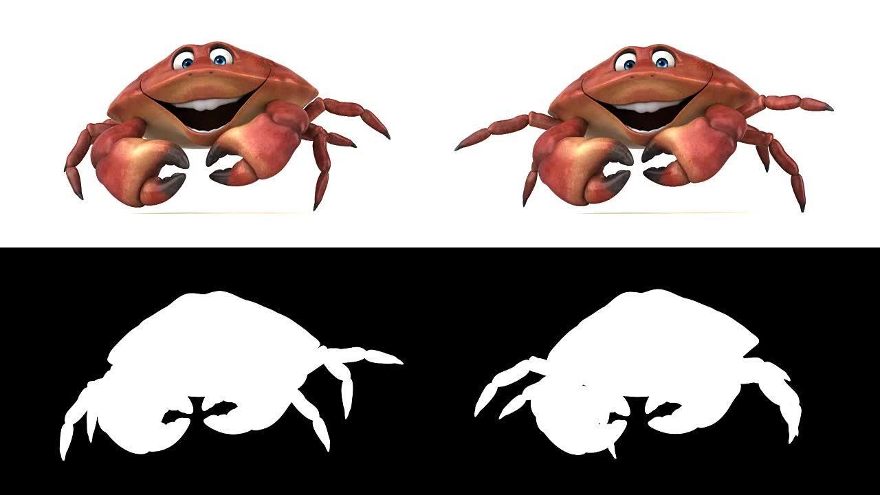 有趣的螃蟹行走-3D动画