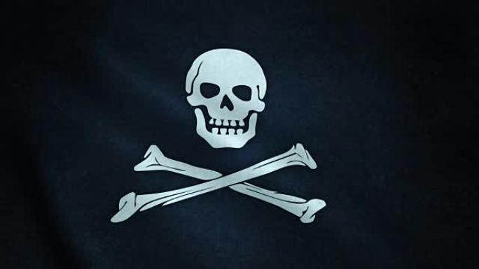 海盗旗特写的3d动画