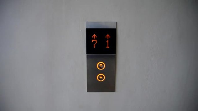 电梯按钮面板。
