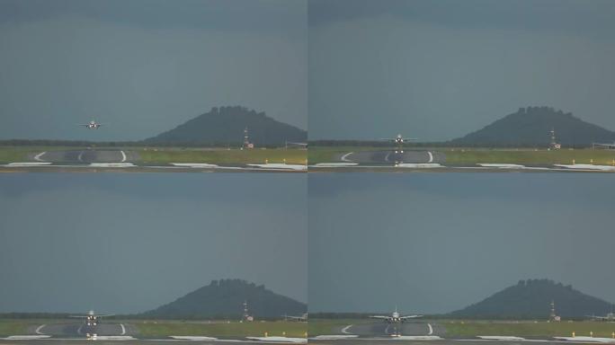 空客320降落，普吉机场