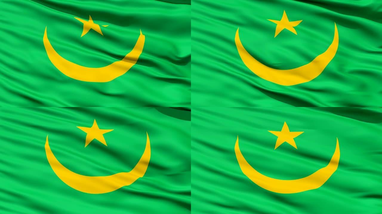 挥舞毛里塔尼亚国旗