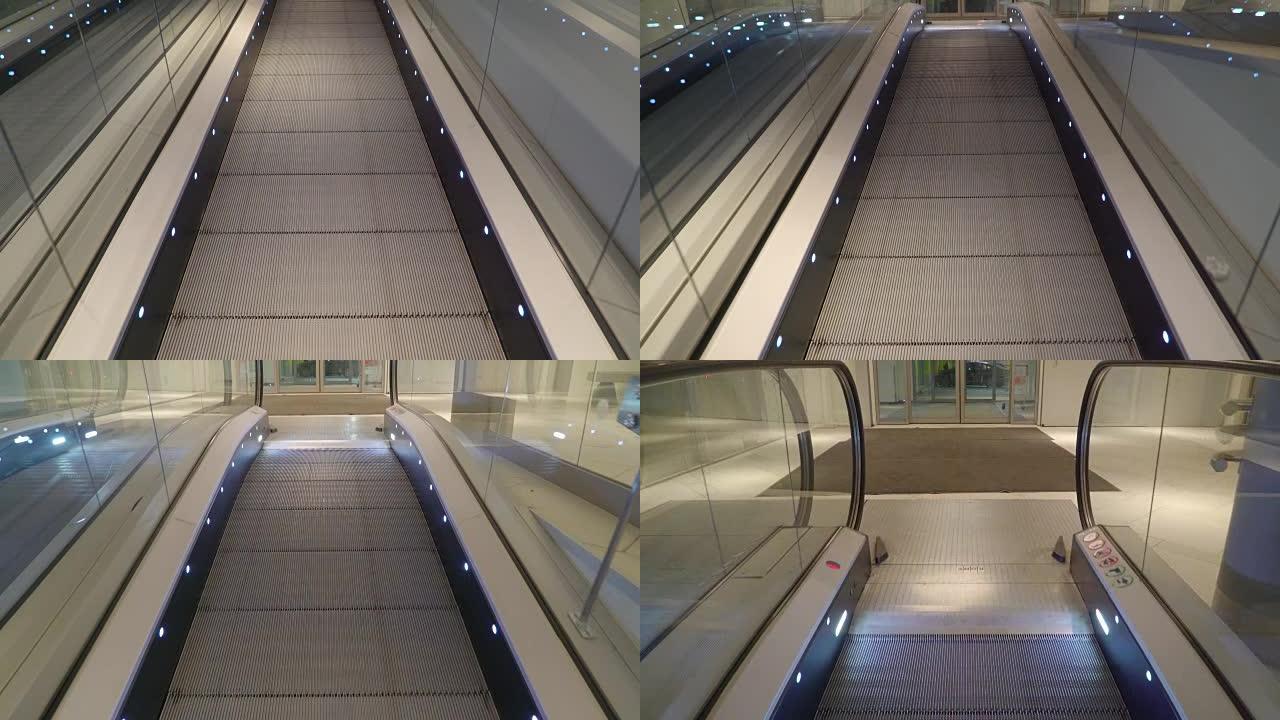 塔林的平面自动扶梯或自动人行道