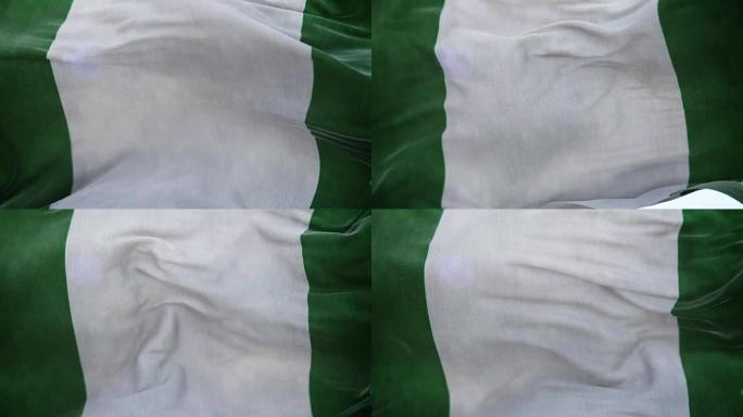逼真的尼日利亚旗3d动画循环