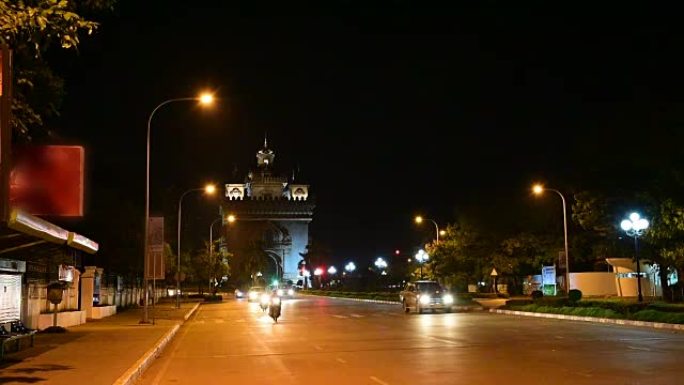 帕图塞拱门纪念碑，尼格斯的胜利门。老挝万象的著名地标和景点。