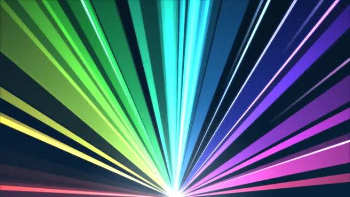 旋转光束动画-循环彩虹
