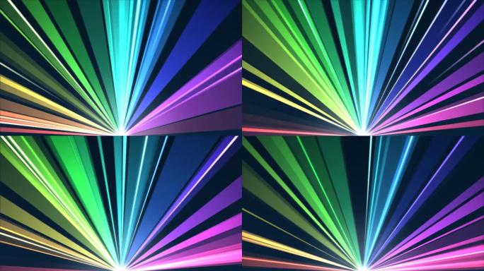 旋转光束动画-循环彩虹
