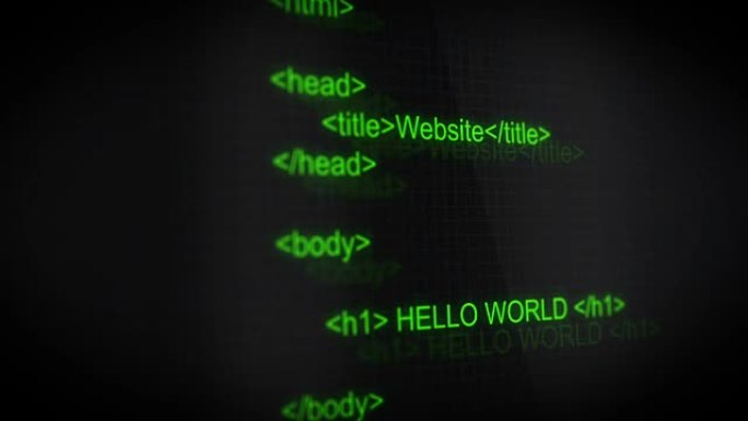 绿色HTML或HTML5网络排版向下滚动计算机屏幕ALT