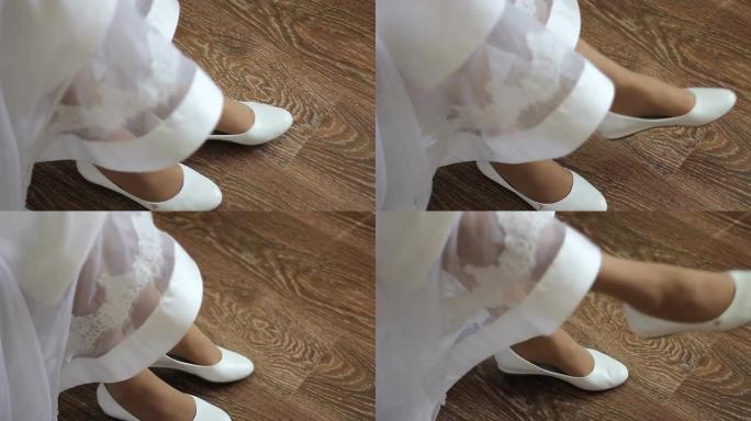 新娘穿白色鞋子